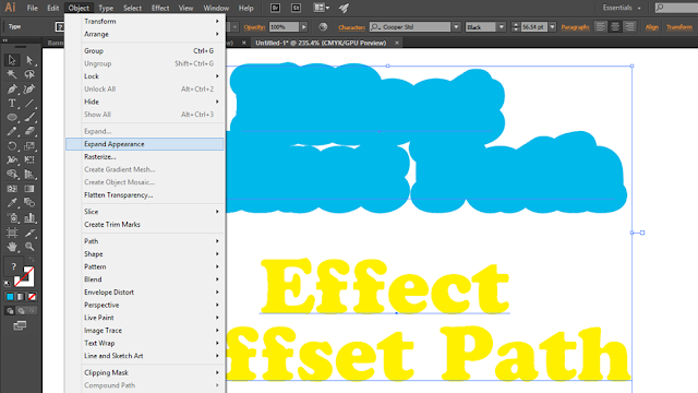  Cara Menggunakan Effect Offset Path Adobe Illustrator 