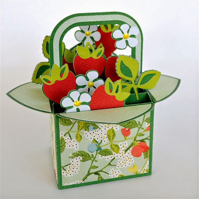 Download Capadia Designs: Strawberry Box Card from SVG Cuts