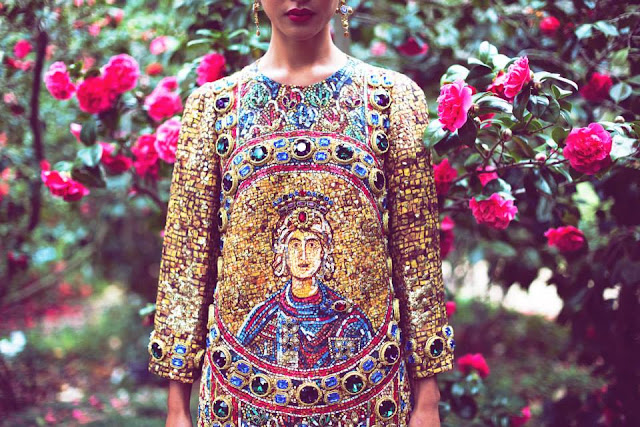 Dolce & Gabbana 2013 mosaic dress, backstage