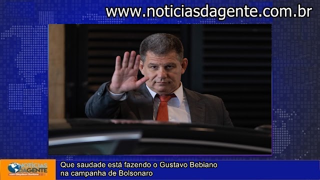 Que saudade está fazendo o Gustavo Bebiano na campanha de Bolsonaro