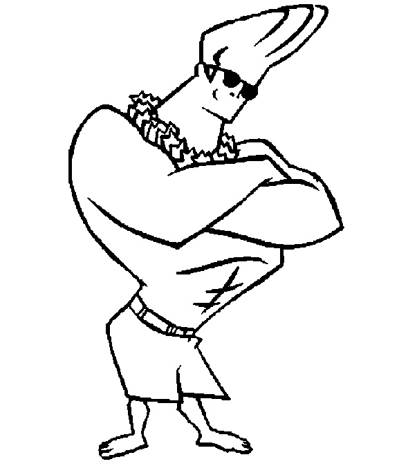 Cartoon Colouring Pages Pictures: Johnny Bravo Coloring Page For Kids