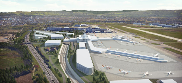 Perspective 3D de faisabilité d'un aéroport