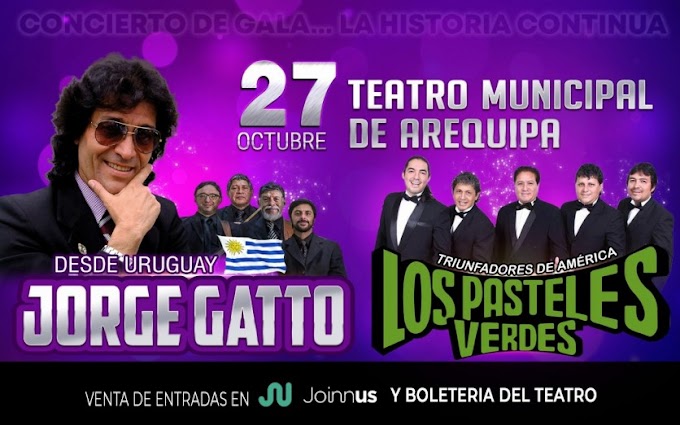 Jorge Gatto y Los Pasteles Verdes en Arequipa - 27 de Octubre: PRECIO DE ENTRADAS 
