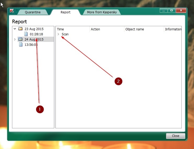 kaspersky virus removal tool reports