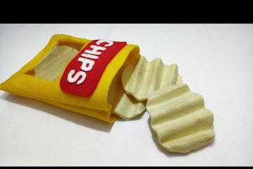 Como fazer comida de feltro: Batata Frita Brinquedo Crianças e Para bonecas DIY - Passo a Passo