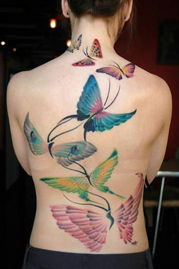 flowers tattoos on back. flower back tattoos.