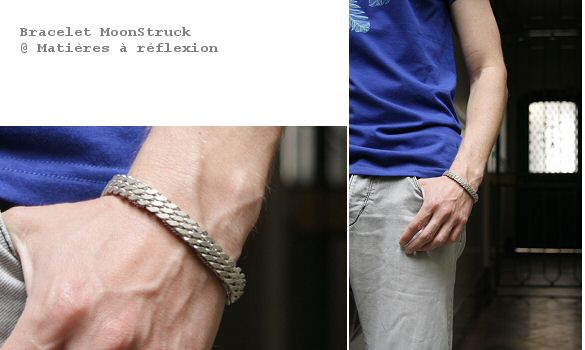 Bracelet pour Homme et unisex argenté moonstruck