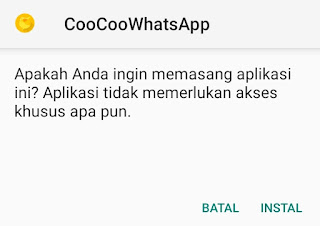 cara instal coocoo whatsapp