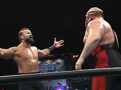 WCW Starrcade 92 - Barbarian and Big Van Vader square off