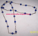 Blue Pearl w/ Chain Necklace by Monica Ria