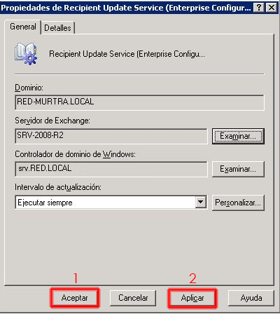 Cambiado el servidor de exchange por el nuevo Echange 2010.