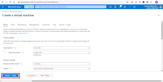 Cara Membuat Windows Virtual Machine di Microsoft Azure