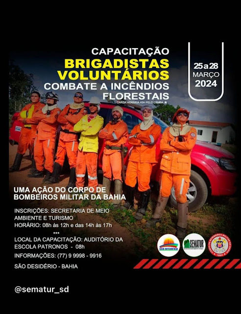 Equipes do 17º Batalhão de Bombeiros Militar Treinam Brigada Voluntária para Combate a Incêndios Florestais em São Desidério*