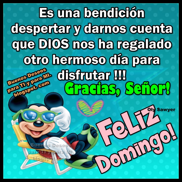 Es una bendición despertar y darnos cuenta que DIOS nos ha regalado otro hermoso día pra disfrutar !!! GRACIAS SEÑOR !  FELIZ DOMINGO!!!