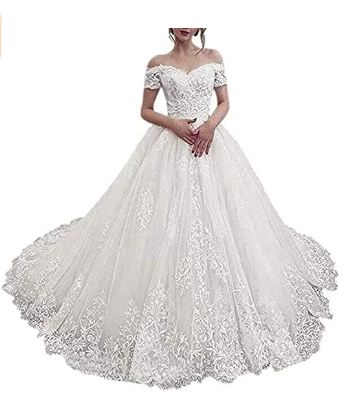 The Shoulder Lace Ball Gown - Wedding Dress for Bride 2021 Bridal Gown