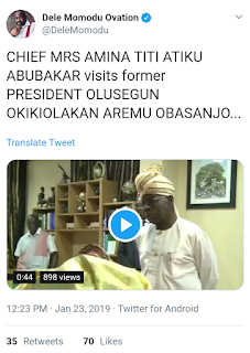 Atiku Wife, Titi Abubakar Visits Obasanjo, Oyedepo In Ogun