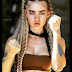 Caucasian girl warrior, viking braided hair…