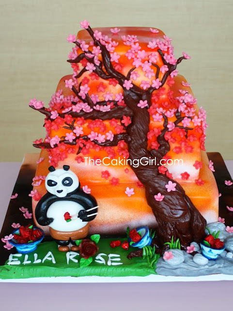 beautiful girly kungfu panda cake