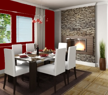 Dining Room on Red Dining Room