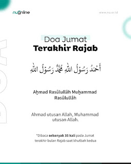 Doa Jumat Terakhir Rajab