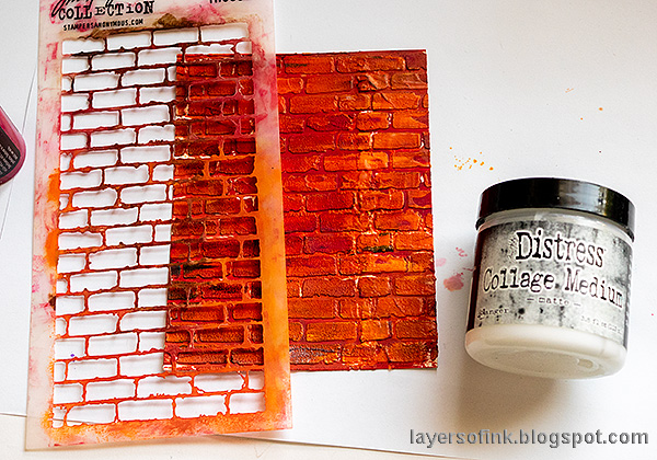 Layers of ink - Distressed Brick Wall Card Tutorial by Anna-Karin Evaldsson.