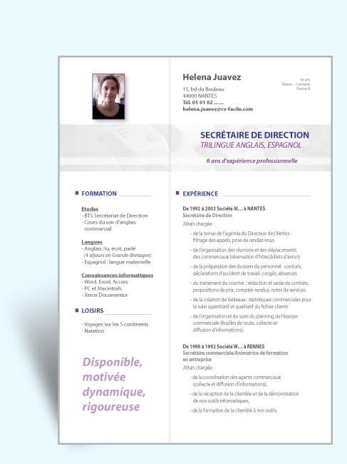 Comment rédiger un bon CV: Modèle de CV gratuit Ref# 67