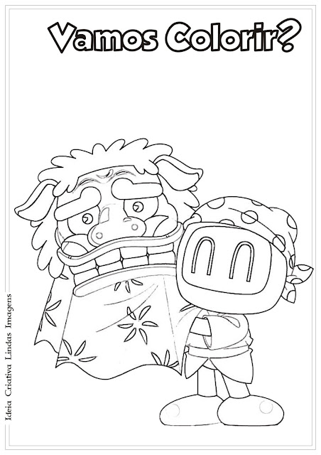 Desenho do Bomberman para colorir