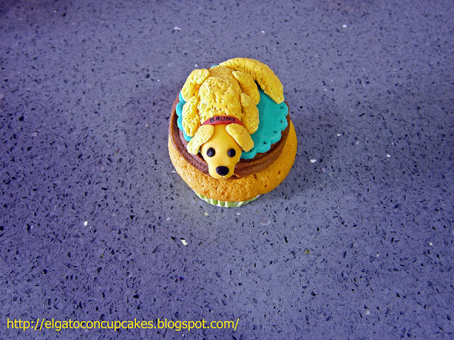 cupcakes perro golden retriever