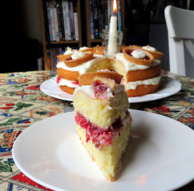 Raspberry Jam Tart Birthday Cake