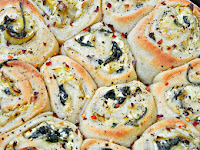 Vegan Savory Spinach and Artichoke Rolls