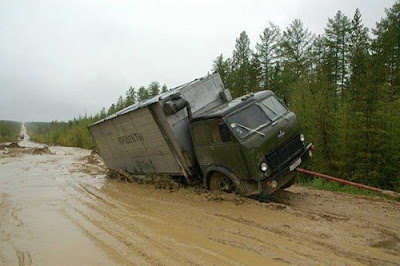 truck Russian highway