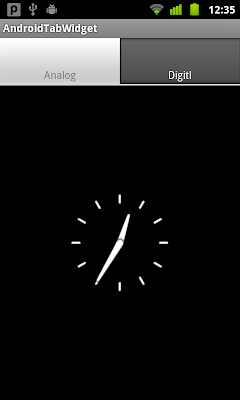 TabWidget, with AnalogClock