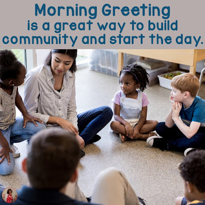 Sneaking in a Little Curriculum with a Morning Greeting: Here are some ideas to sneak in those content concepts as the children greet their classmates.