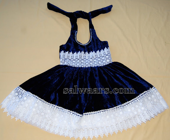 Velvet Lace Kids Frock