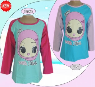 Baju Kaos Muslim Anak Perempuan