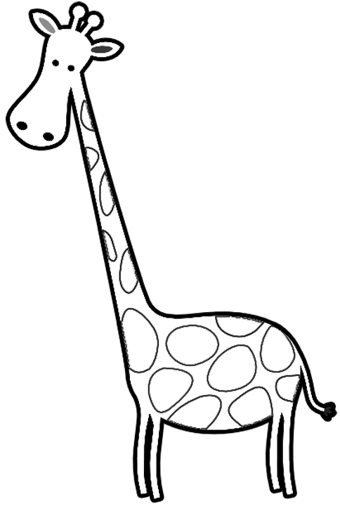 Cartoon Giraffe Coloring Pages - Cartoon Coloring Pages