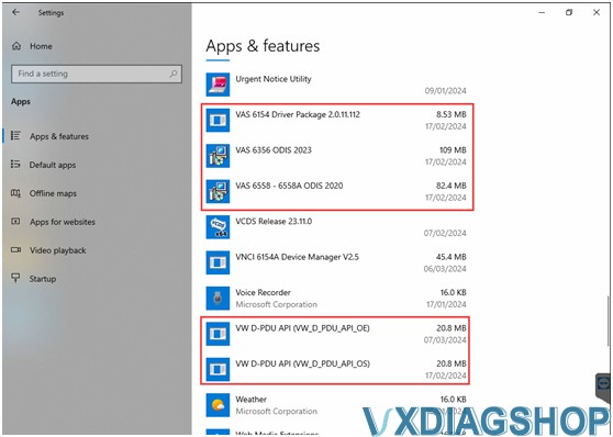 VXDIAG ODIS V23 Error Software Components Detected 4