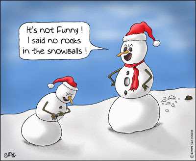 Funny Christmas Card Photos on Funny Christmas Holiday Cartoon Of A Couple Of Snow People Having A