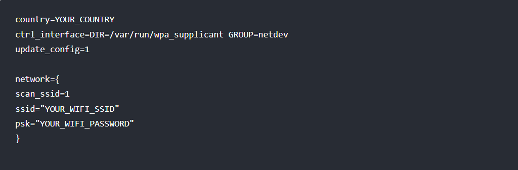 code for wpa-supplicant.conf File