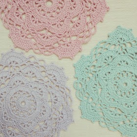 ByHaafner, crochet, doily, pastel, Japanese crochet patterns