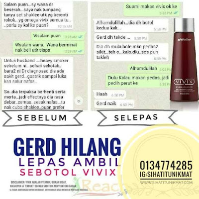 Gerd Hilang Selepas Ambil Sebotol Vivix  Pengedar Shaklee 