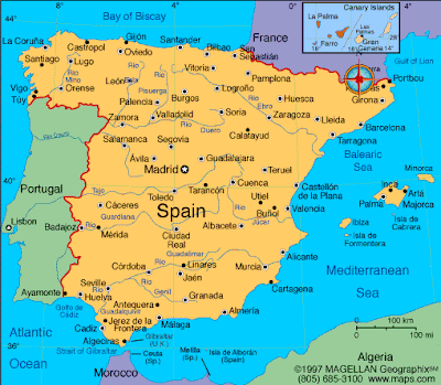 Map of Spain Tourism