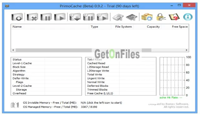 PrimoCache Desktop Edition is a supplementary software caching scheme that cooperates with physical memory, solid-state drives (SSDs) and flash drives to, PrimoCache,Romex Software,Cache,