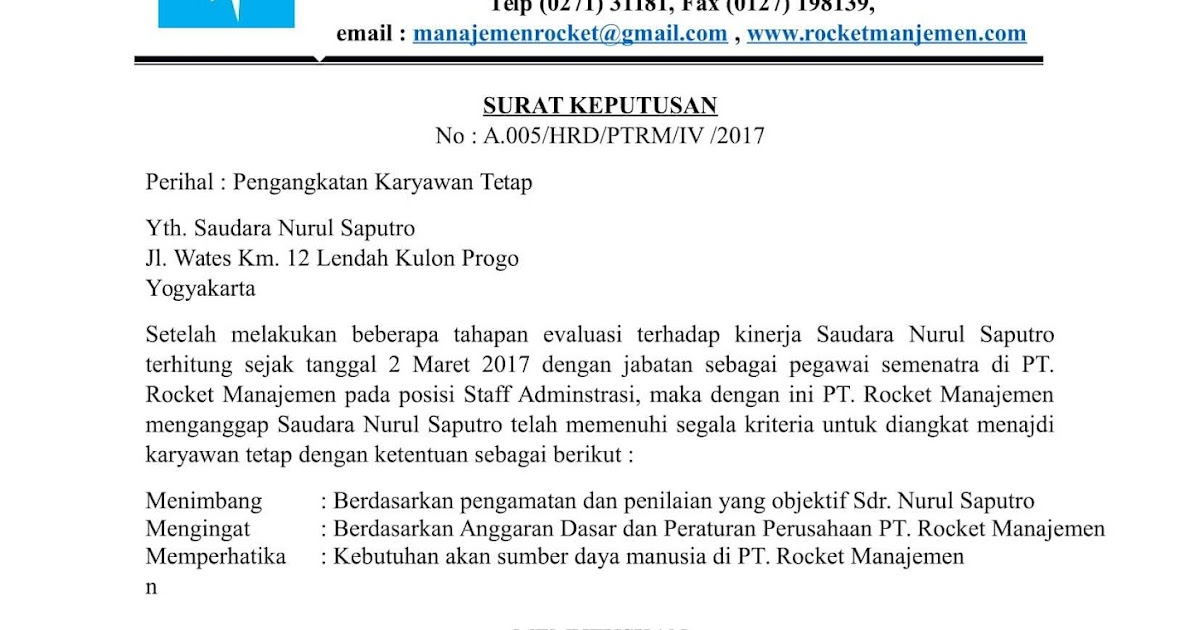  Contoh Surat Rekomendasi Atasan  Untuk Pengajuan Kpr 