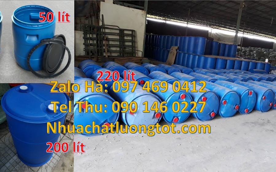 Thùng phi 150l, Phuy nhựa 220 lít nắp mở, Thùng phuy 220 lít nắp kín đựng hóa chất, Thùng phuy 220 lít nắp mở đựng bột ngô.  Fe66d1233a3de263bb2c46