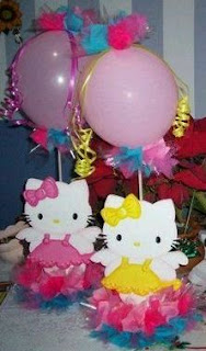 Children parties, Hello Kitty centerpieces decorations