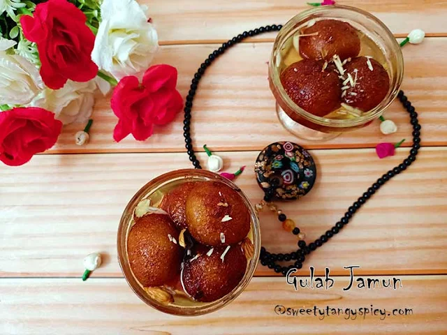 "Delicious Gulab Jamun - A traditional Indian dessert"