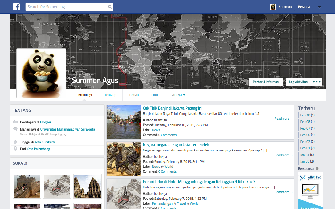 giao diện facebook, template đẹp