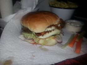 MeatMission Halloumi and Mushroom burger
