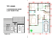 koleksi denah rumah minimalis+ukuran